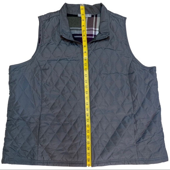 Riders by Lee Women’s Vest. Gray w purple plaid. - Picture 3 of 6